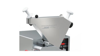 Protected funnel with sample pusher Protected funnel with sample pusher